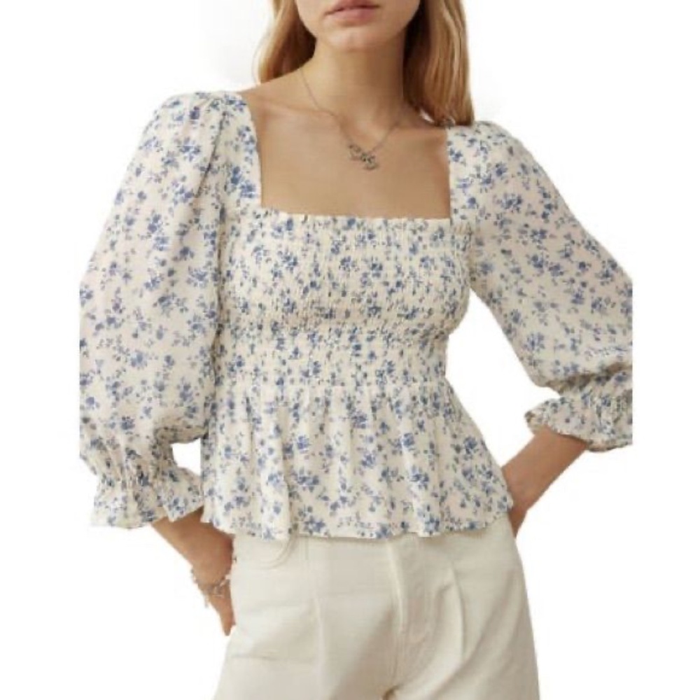Reformation floral print top